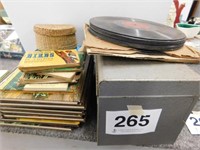 Old film chest (empty),7 1/2 x 14 x 8" tall -