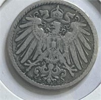 1890 Germany 5 Pfenning