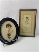 2 Victorian lady prints