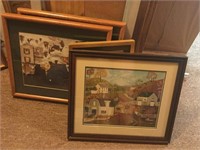 4 Country Framed Pictures