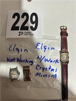 3 Vintage Elgin Watches