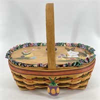 1997 Longaberger Easter Basket With Hand Painted