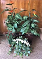 Selection of Faux Home Decor Plants lot of 5