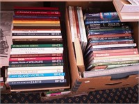 Two boxes of books including many National