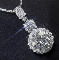 925S 10.0ct + 1.0ct Moissanite Necklace