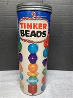 Vintage Tinker Toy 34 Wooden Colored Beads in