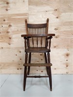antique victorian wooden high chair