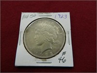1923 Peace Silver Dollar - AU-50