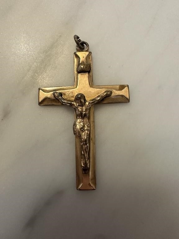 ANTIQUE GOLD FILLED CRUCIFIX