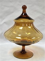Italian Amber Glass Apothecary Jar