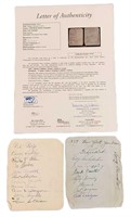1939 New York World Series Autographs Lou Gehrig J