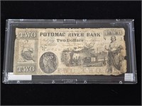 1855 Potomac River Bank $2 Note