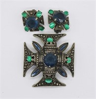 Vintage Florenza Maltese Cross Set