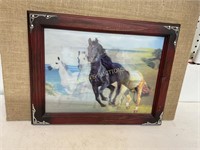 FRAMED HOLOGRAM HORSE ART