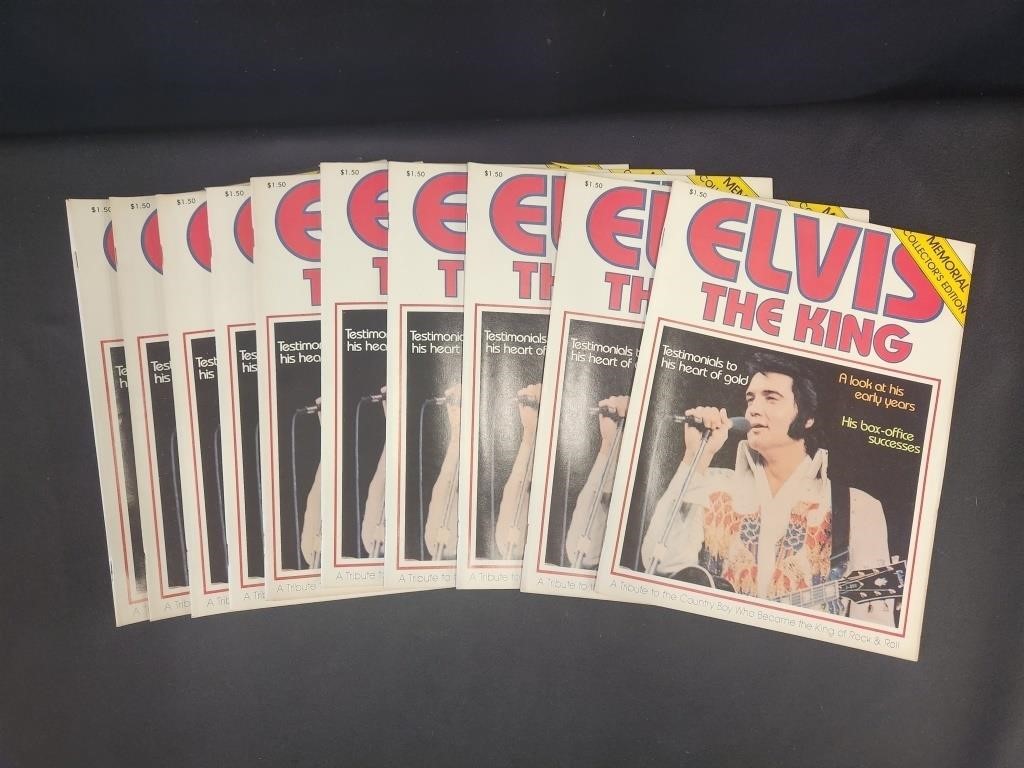 (10) 1977 "ELVIS THE KING" MEMORIAL COLLECTOR'S...