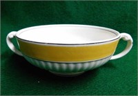 Sebring porcelain bowl w/ handles - Hand painted