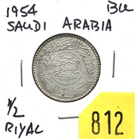1954 Saudi Arabia half riyal