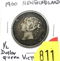 1900 Newfoundland half dollar