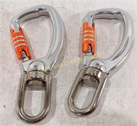 (2) Tyflot Heavy Duty Triple Action Carabiners