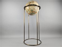 Vintage Replogle Globe On Brass Stand