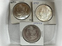 3 Au/ Bu Pre 1921 Morgans