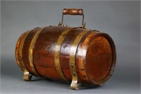 Varnished wood water cask
