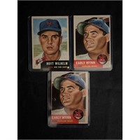 (3) 1953 Topps Baseball Stars/hof