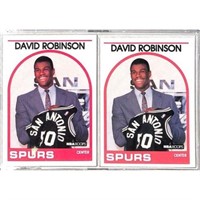 (2) 1989 Hoops David Robinson Rookies