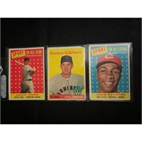 (3) Vintage Topps Baseball Stars 1950's