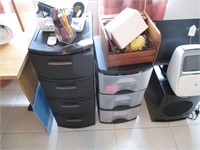 2 STORAGE BINS WITH CONTENT