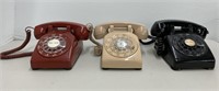 3 vintage rotary phones - Bell Western Electric,