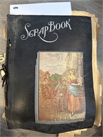 ANTIQUE SCRAPBOOK W A TON OF VTG CLIPPINGS SEE