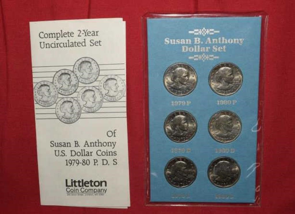 Susan B Anthony 1979 & 1980 P-D-S Sets