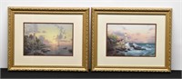 (2) Thomas Kinkade, Painter of Light Framed Prints