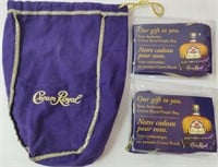 3 Crown Royal Purple Genuine Bottle Holder Bags