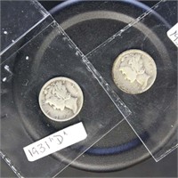 US Coins 1931-D and 1931-S Mercury Dimes
