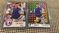 2 Tom Brady Promo Rookie Baseball Cards