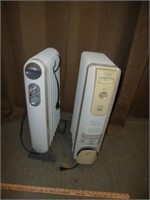 2pc Electric Oil Heaters - DeLonghi & Holmes
