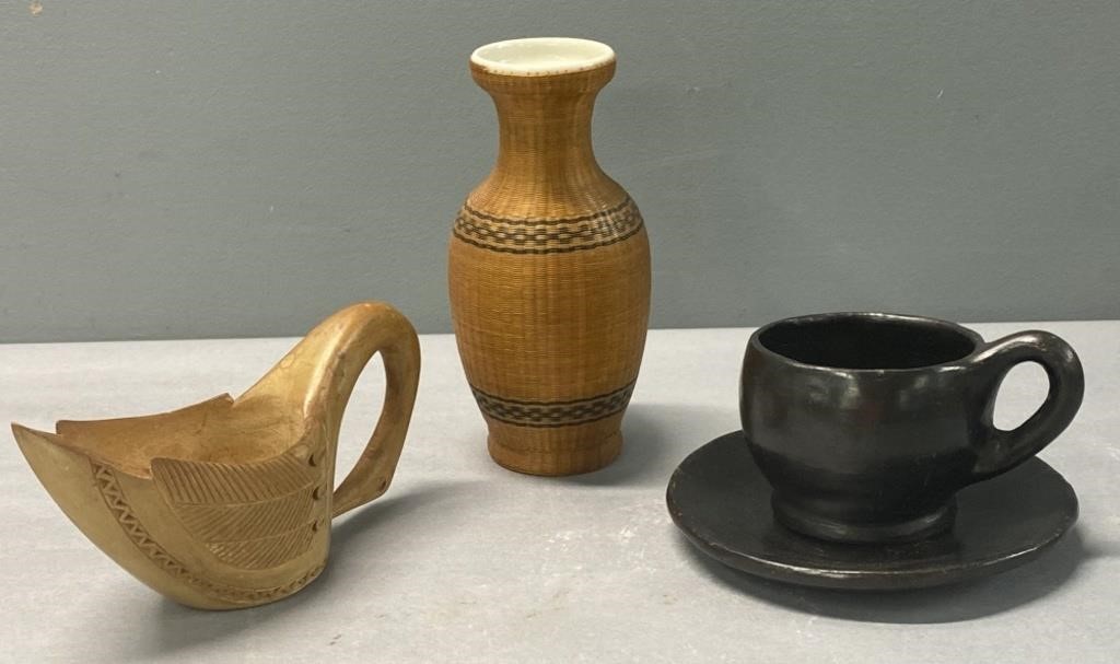 Southern Folk Pottery; Shepherds Cup etc