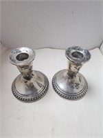 Sterling weighted candle sticks