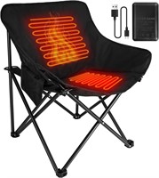 $120  Portable Heated Camping Chair with Battery