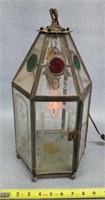 Vintage Cut/ Stained Glass Light 16" Tall