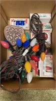 Vintage Christmas lights & bulbs - box lot