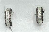 NWT Genuine Marcasite Silver Plated Earrings