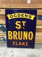 Original Ogden's ST Bruno  flake enamel sign