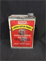 Wilcox double strength red spot gallon tin