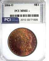 1884-O Morgan PCI MS65+ Impressive Color