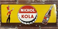 Nichol Cola Metal Sign 29.5” x 11.5”