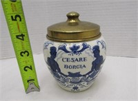 Vintage Blue Delft Cesare Borgia Jar