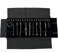 New, UnionPlus Velvet Travel Jewelry Roll Bag